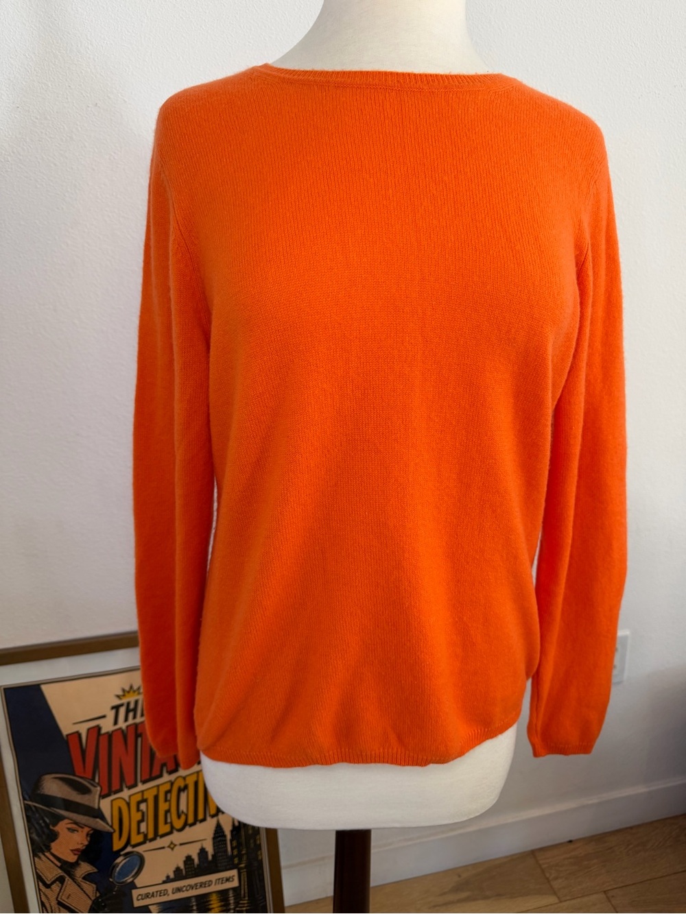 100% Cashmere Spice Crewneck Sweater. Size L CharterClub Luxury Collection.
